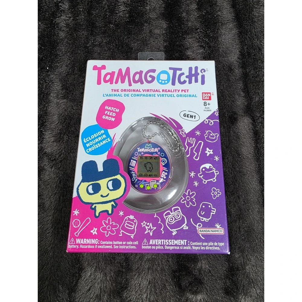 Bandai Tamagotchi Original Gen 1 Virtual Reality Pet Purple Blue 42800 NEW 2022
